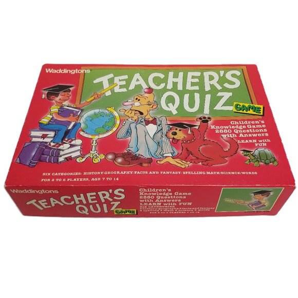 Waddingtons Teachers Quiz 1983 Board Game Complete Vintage Educational Trivia - Picture 2 of 13